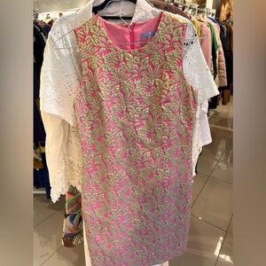 J McLaughlin dress pink and gold 4